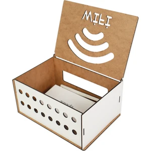 Dekoratif Modem Saklama Kutusu / Wifi / Beyaz