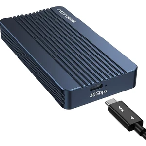 TBU405M1 Thunderbolt 4 40Gbps, Intel JHL7440 Chipset, Max. 8TB M.2 NVMe 2230/2280 Uyumlu, Tak Çalıştır, Alüminyum Alaşım, Vidasız Montaj, Type-C Disk Kutusu (USB2.0/3.0/3.1/3.2/4.0 Uyumlu)