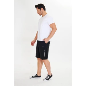 Erkek Stretchfit Kargo Cepli Esnek Şort Siyah 6040-S