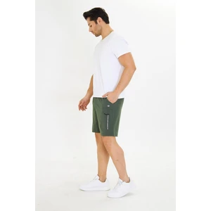 Erkek Stretchfit Kargo Cepli Esnek Şort Haki 6040-H