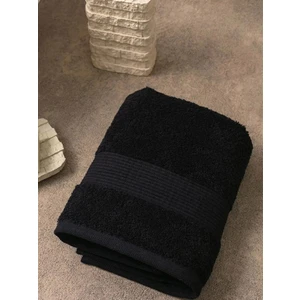 Miabella Home  El Yüz Havlusu,  Pamuk, Siyah Tekli Spor Havlusu, Hızlı Kuruyan, Yumuşak 50 x 90  cm