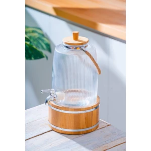 Bambu Standlı Cam Sebil - 3 Lt