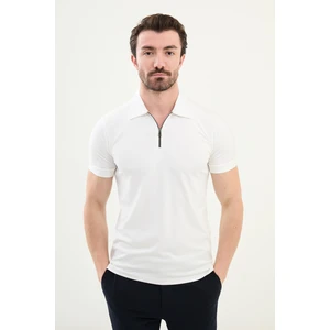 Penye Polo Fermuarlı Yaka