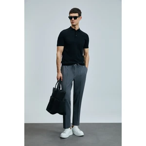 Derek Erkek İpek Karışımlı Kazak Siyah