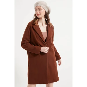 Kadın Çikolata Kaşe Kaban