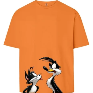 Book OrBook Carefree  Çift Iplik Dokumalı Rahat Kalıp PAMUK T-Shirt