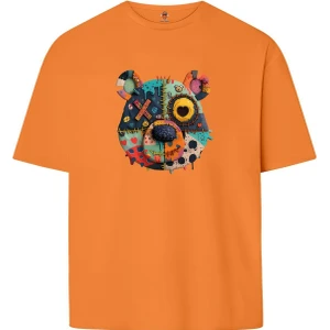 Book OrBook Bearx  Çift Iplik Dokumalı Rahat Kalıp PAMUK T-Shirt