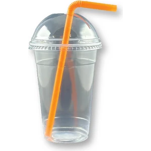 500 cc Pp Plastik Milkshake Limonata Bardağı Kapaklı