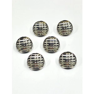 Izgara Model Metal Düğme / Gümüş/