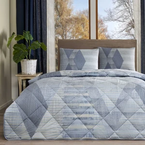 Ellıs Ranforce Tek Kişilik Yorgan Set Mavi