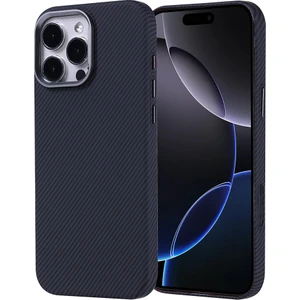 Apple iPhone 16 Pro Kılıf Kablosuz Şarj Özellikli Karbon Fiber Görünümlü Nekst Kapak