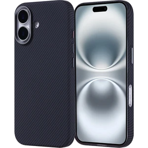 Apple iPhone 16 Kılıf Kablosuz Şarj Özellikli Karbon Fiber Görünümlü Nekst Kapak