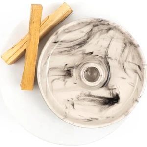 Ağaç Tütsülük - Siyah Beyaz - Seramik