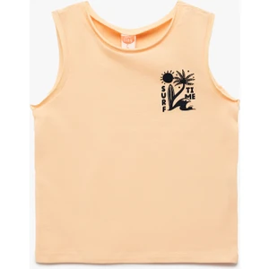 Pamuklu Kolsuz Baskı Detaylı Atlet