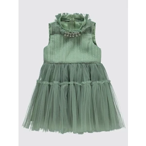 4284 Civil Girls Piliseli 2-5 Yaş Abiye Çağla Yeşili