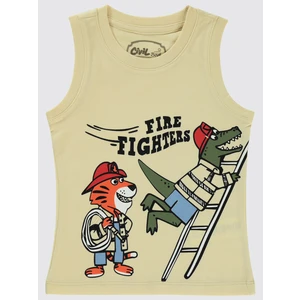 Civil Boys H980 Civil Boys Fıre Fıghters Baskılı Sıfır Kol 2-5 Yaş Tişört