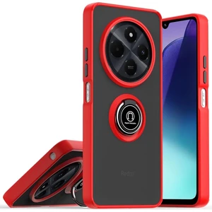 M.TK Moveteck Xiaomi Redmi 14C Kılıf Mat Parmak Izi Yapmaz Kamera Korumalı Renkli Tuşlu Yüzüklü Standlı Military Tank Kapak