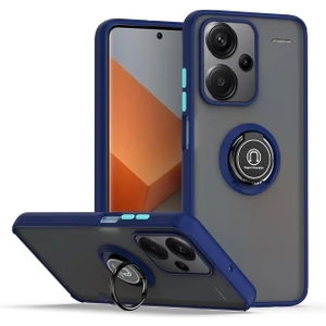 M.TK Moveteck Xiaomi Redmi Note 13 Pro Plus Kılıf Mat Parmak Izi Yapmaz Renkli Tuşlu 360 Yüzüklü Standlı Military Kamera Korumalı Kapak