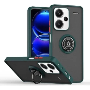 M.TK Moveteck Xiaomi Redmi Note 13 Pro Plus Kılıf Mat Parmak Izi Yapmaz Renkli Tuşlu 360 Yüzüklü Standlı Military Kamera Korumalı Kapak
