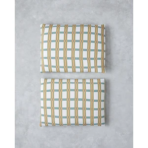 Summer Plaid Kolay Ütülenir 2'li Yastık Kılıfı 50X70 cm Yeşil