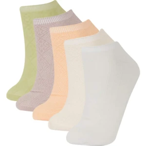 Kadın Rahat Lastikli 5'li Pamuklu Patik Çorap