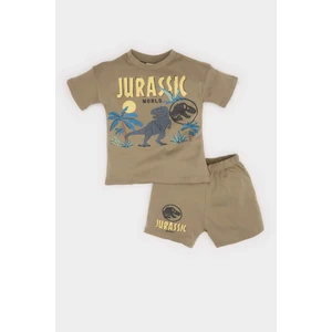 Erkek Bebek Jurassic World 2'li Takım Kısa Kollu Tişört Beli Lastikli Şort E6922A525SM