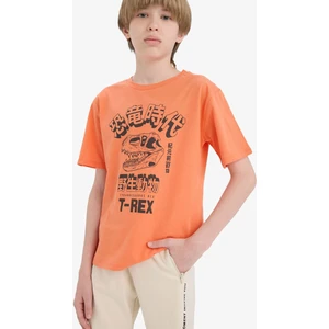 Erkek Çocuk Bisiklet Yaka Baskılı Kısa Kollu Tişört F0180A825SM