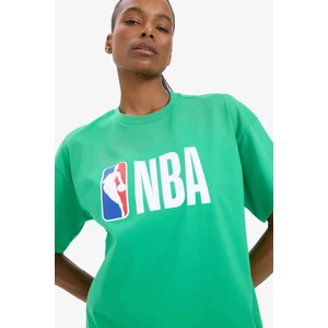 DeFactoFit NBA Wordmark Oversize Geniş Kalıp Bisiklet Yaka Kısa Kollu Tişört X2993AZ25SM