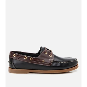 02ayh303300a104 Erkek Deri Siyah Bağcık Detaylı Günlük Loafer