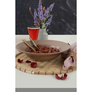 Delta Mat Açık Taupe  Makarna Tabağı 26 cm - 958