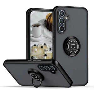 M.TK Moveteck Samsung Galaxy A16 Kılıf Mat Parmak Izi Yapmaz Renkli Tuşlu 360 Yüzüklü Standlı Military Kamera Korumalı Kapak