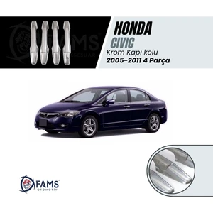 Fams Otomotiv Honda Civic Krom Kapı Kolu 4 Kapı 2005-2011 Paslanmaz Çelik