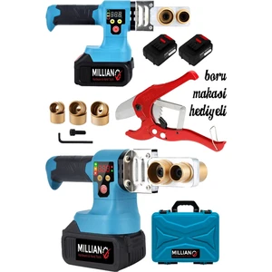 Çift Akülü 320 Derece Profesyonel Pprc Plastik Boru Kaynak Makinesi + Boru Kesme Makası Hediyeli