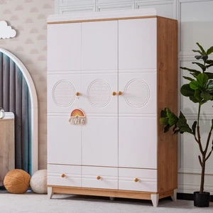 Gardırop, Alvin 3 Kapaklı Çekmeceli Dolap - Ceviz