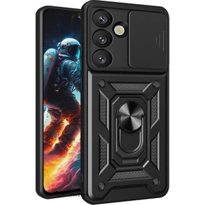M.tk moveteck Samsung Galaxy S25 Plus Kılıf Kamera Korumalı Sürgülü Yüzüklü Armor Military Tank Zırh Kapak