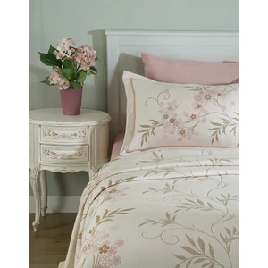 NEEA HOME Clara Çift Kişilik Yatak Örtüsü Takımı Naturel Bej Renk Günlük Çok Amaçlı Pike Örtü Seti 260 x 260 cm