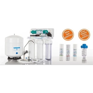 Lifetech 6 Aşamalı Alkali-Pompalı Arıtma Cihazı+Yedek Ön Filtre Seti+Kireç Önleyici Filtre