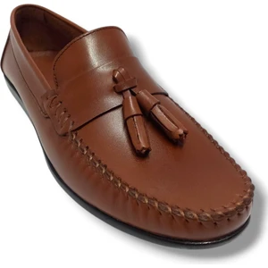 323-25  Deri Fiyonk Püsküllü Loafer Erkek Ayakkabı