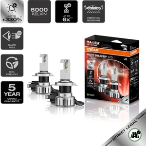 Night Breaker LED Smart H4 %330 Fazla Işık (2 Ad -1 Tk)