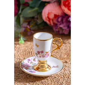 KAI-07518 Parlin Pembe 6'lı Kahve Fincan Takımı