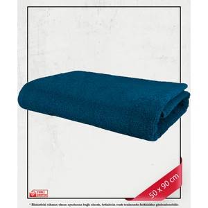 Koza Vitrin %100 Pamuk 3'lü Mavi Yüz ve Fitness Havlu Seti-50X90 cm -Hassas Ciltler İçin Özel  