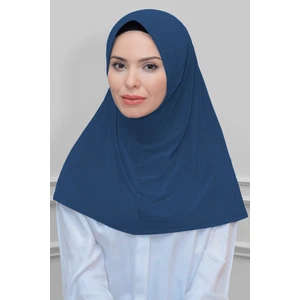 Hürrem Bone P. Mavisi Pratik Hazır Geçmeli Tesettür Eşarp Sandy Kumaş Sade 1600_17