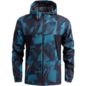 Ghassy Co. Erkek Su ve Rüzgar Geçirmez Göğüs Fermuar Gizli Cep Spor Yağmurluk