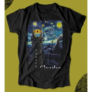 'starry Mordor – Yüzüklerin Efendisi-Van Gogh‘  Baskılı 'regular-Fit' Unisex Tişört