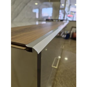 Parke Bitim Çıtası Geçmeli Kanatlı U Model Alüminyum Profil 90 Cm/3 Adet.