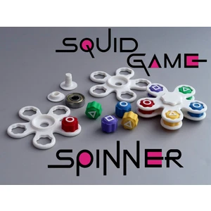 3D Plus-Squid Game Gonggi Spinner 5 Taş Oyunu Için Çelik Bilyalı Set - 5 Renkli Taş Dönen Kapaklı Şekliyle