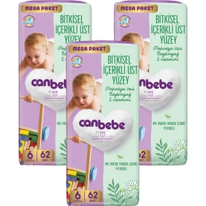 Bebek Bezi Mega Paket 6 Beden Xl (15-27kg) 62 Li x 3 Adet