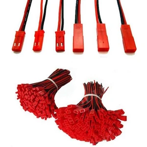 50 Çift 10 cm Jst Konnektör Fiş Kablosu Erkek + Dişi Rc Pil Için, Jst Çift Fiş Kablosu (Yurt Dışından)