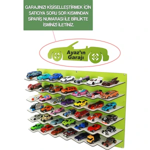 42 Araçlık Ahşap Duvar Rafı ( Hotweels ve Matchbox )