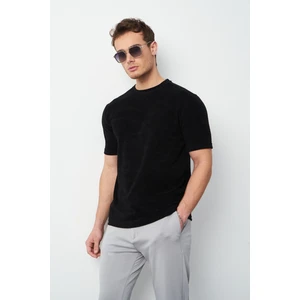 Havlu Kumaş Regular Fit Sıfır Yaka T-Shirt